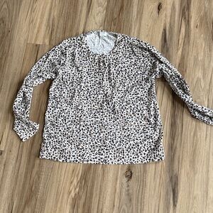 J. Crew Animal Print Long Sleeve Top - Size XXL